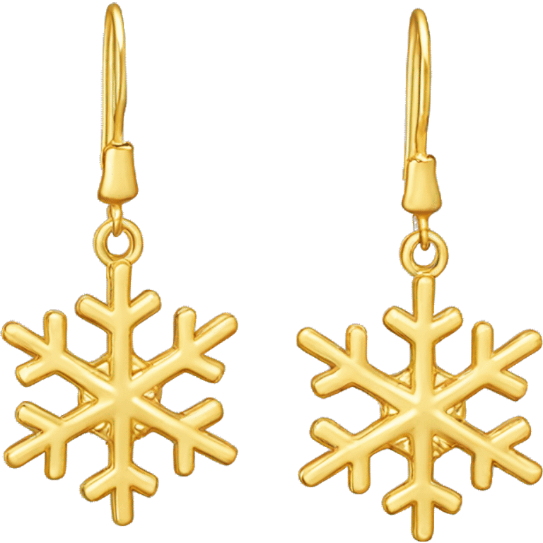 gold snowflake earrings emoji