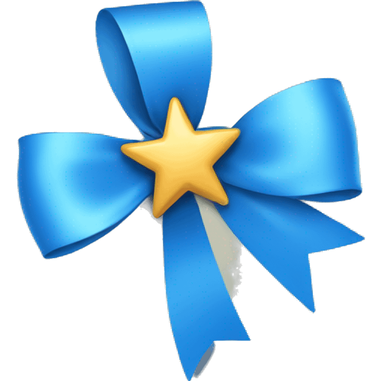 A blue bow with a star emoji