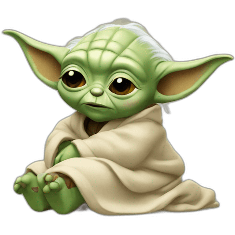 Bebe yoda qui dort emoji