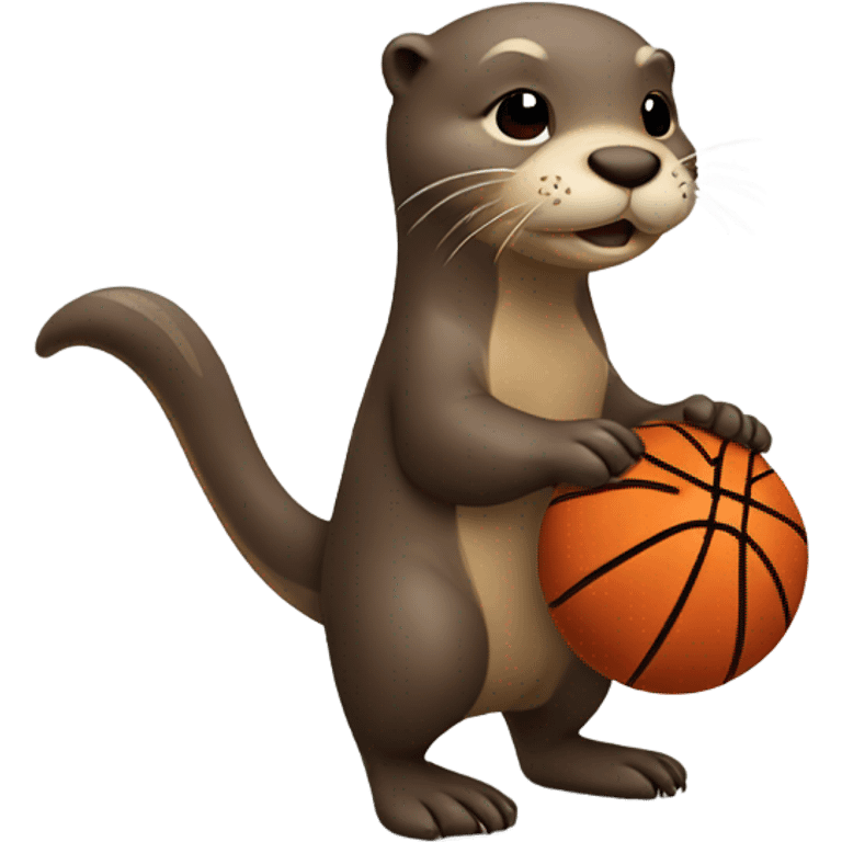 otter shooting a basketball  emoji