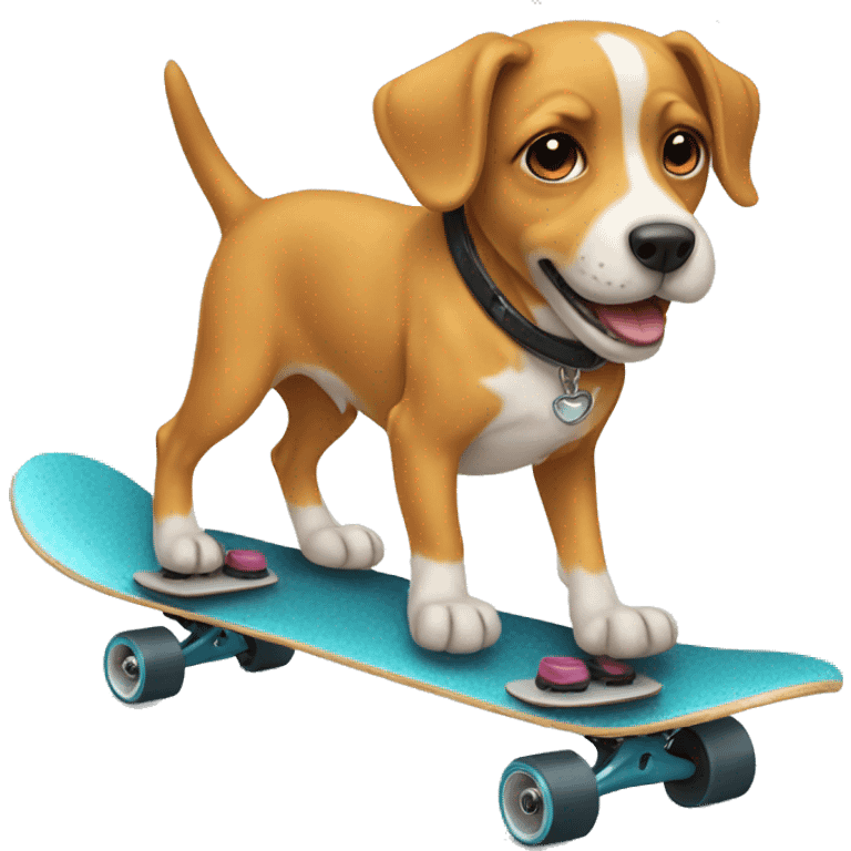 Dog on a skateboard emoji