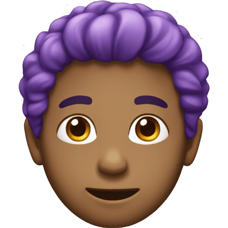 emoji enojado con pelo violeta emoji