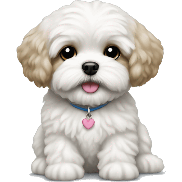 Shihpoo puppy white emoji