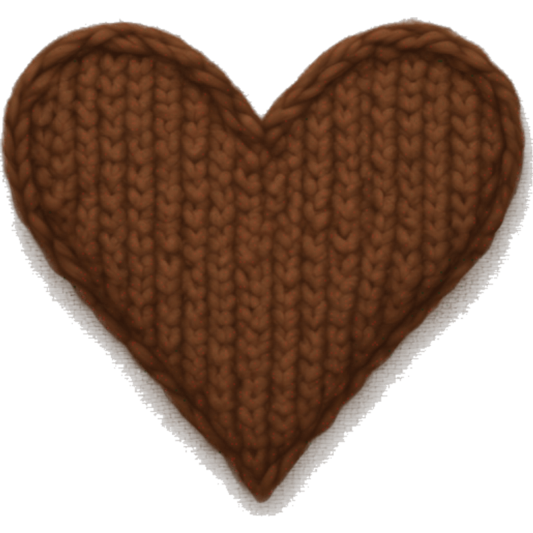 Brown knit heart  emoji