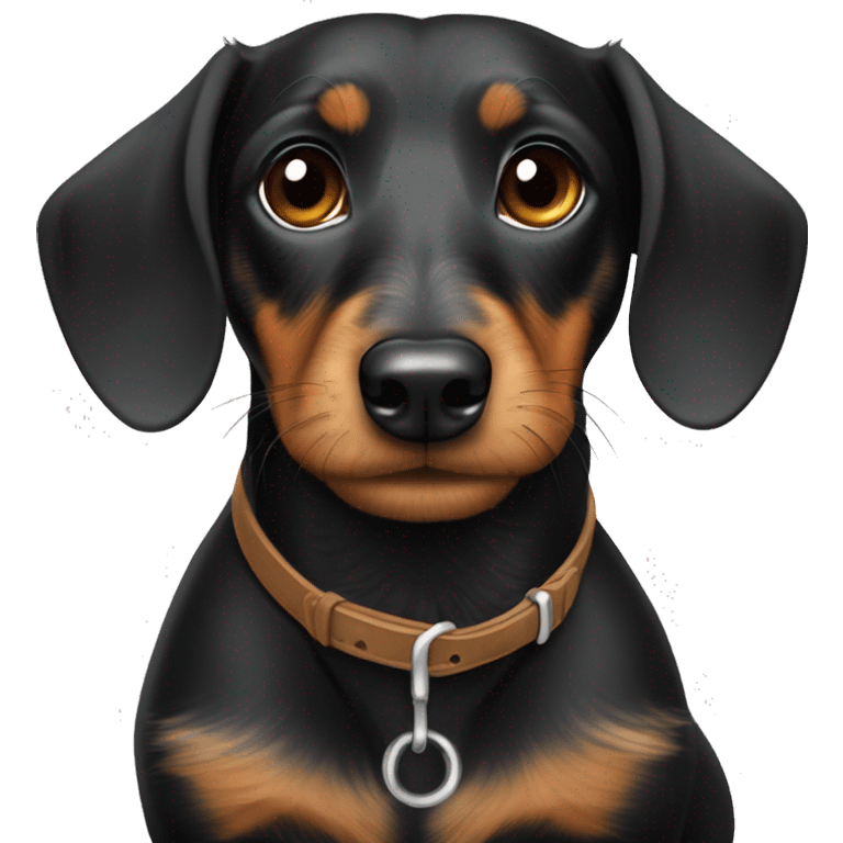 Drenched Black and tan wirehair dachshund  emoji