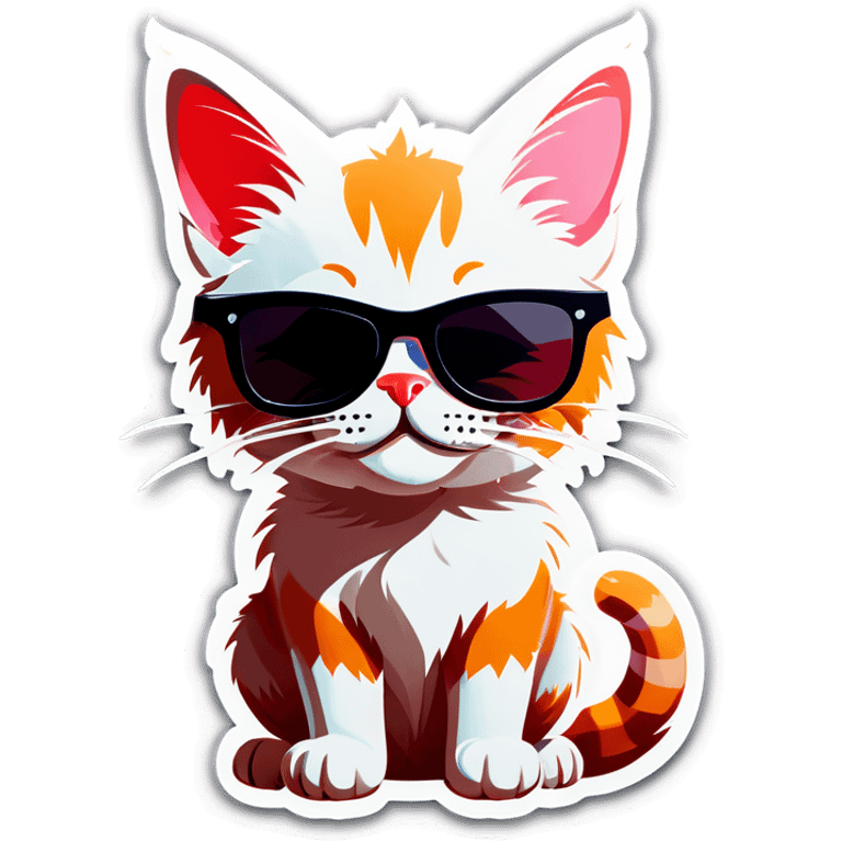 Cat with sunglasses emoji