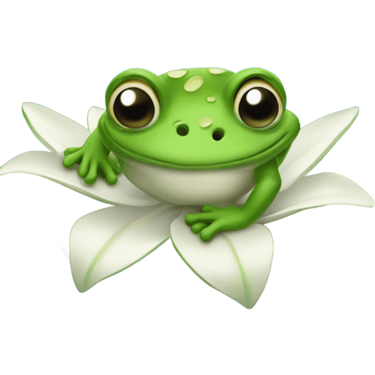 frog sit on lily pad emoji