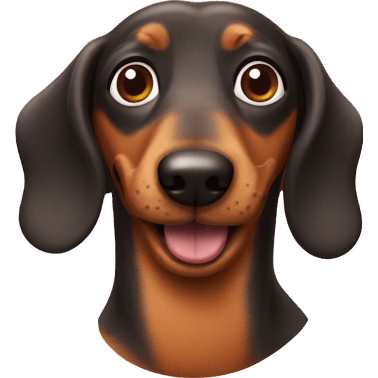 sausage dog with mustache emoji