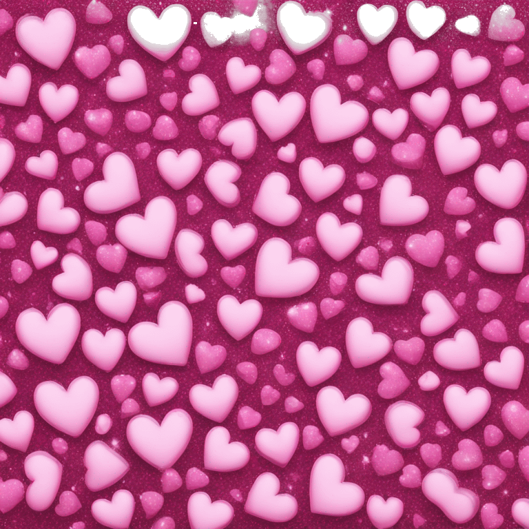 Pink hearts glitter emoji