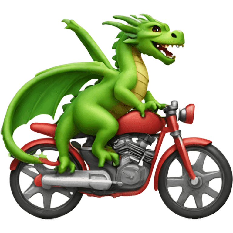 Dragon on a bike emoji