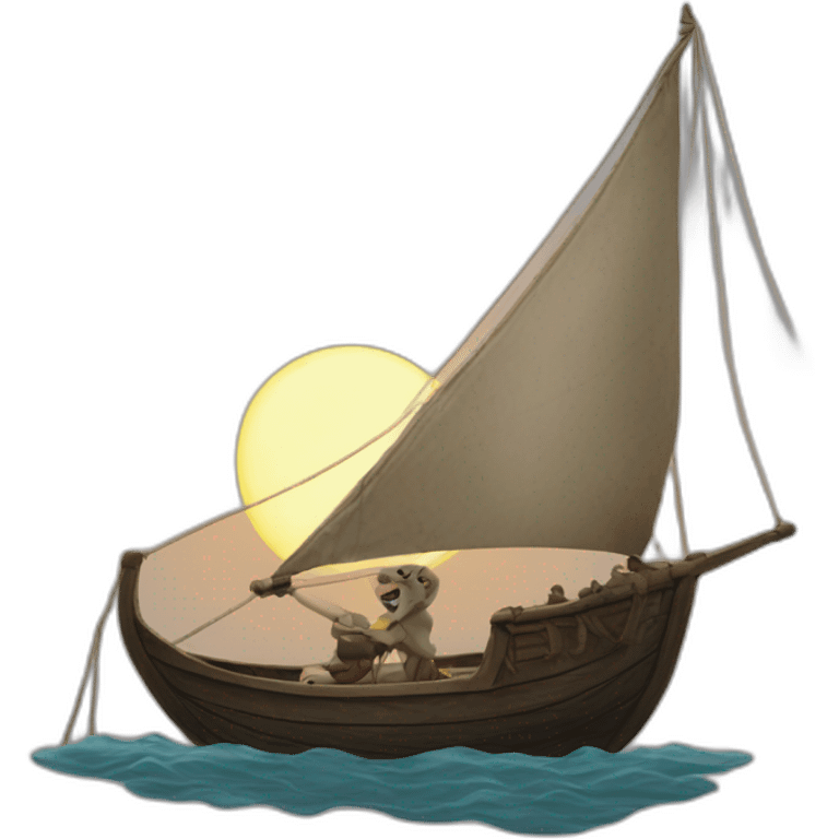 Charon sailing Acheron emoji