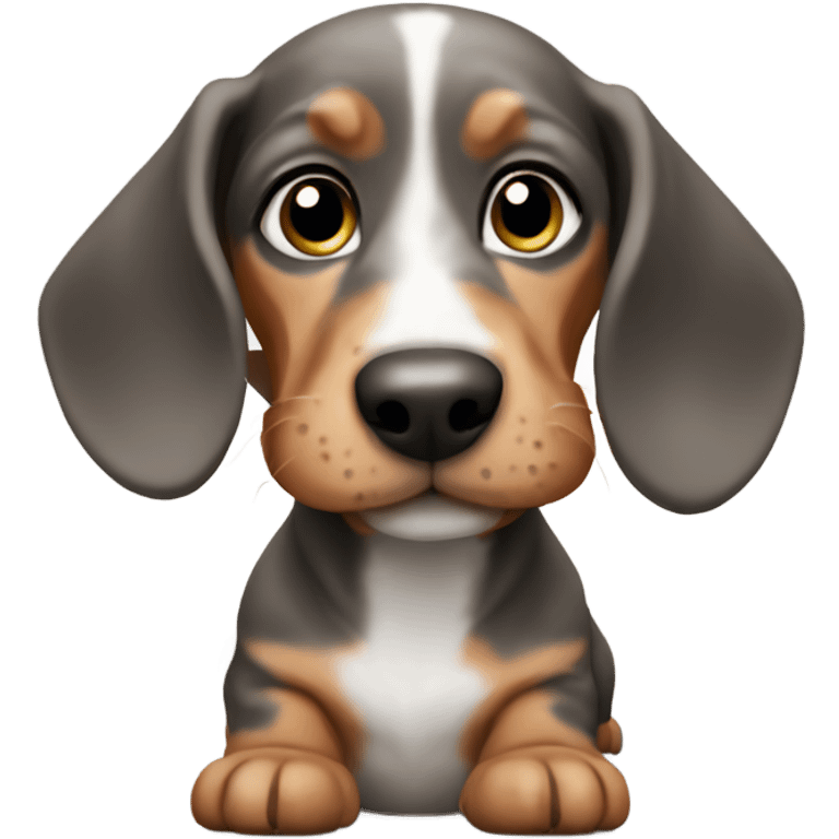 marble dachshund puppy emoji