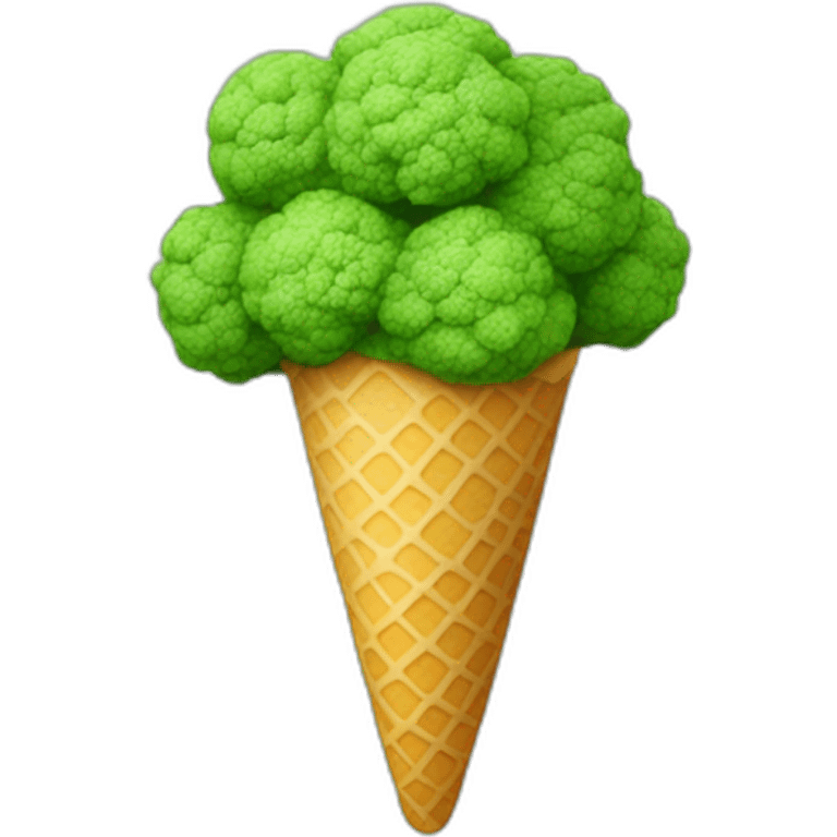 Broccoli ice cream  emoji