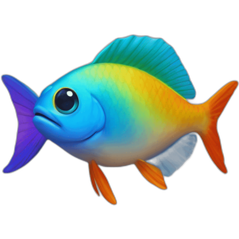 Poisson arc-en-ciel emoji