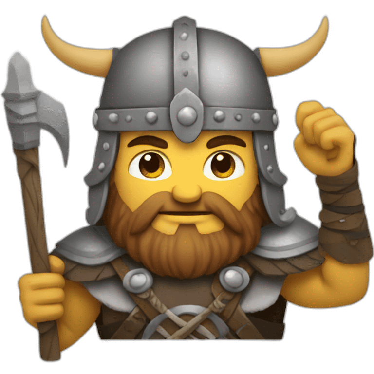 viking holding a head emoji