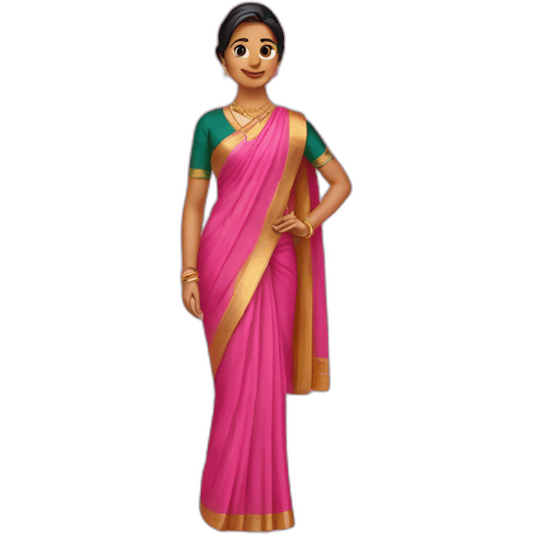 Pink saree emoji