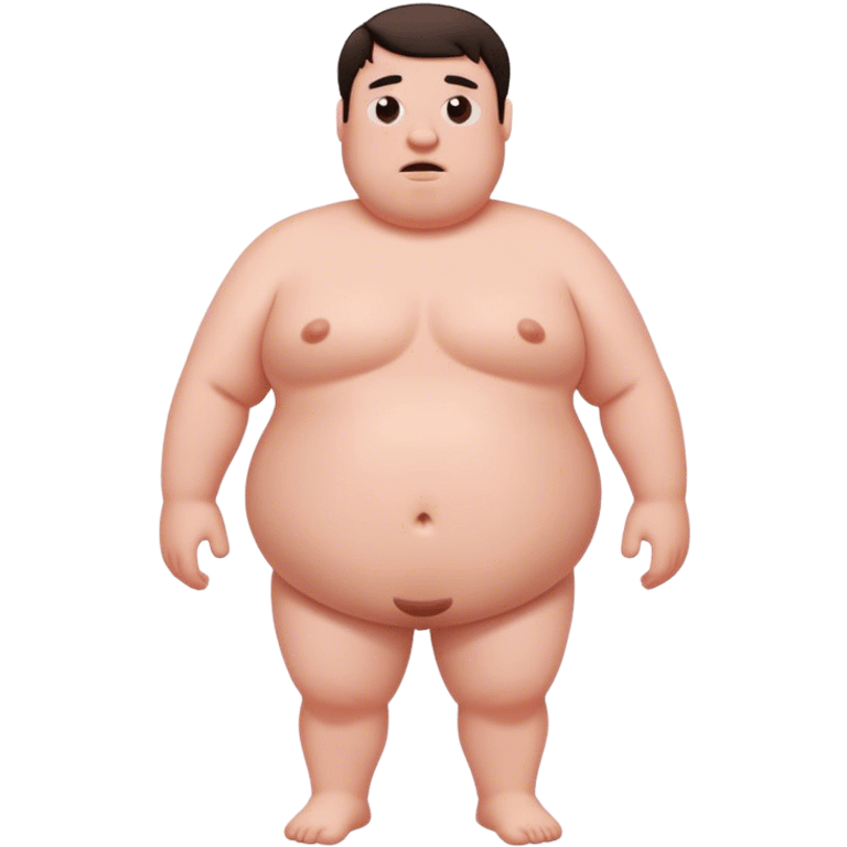 fat white guy shirtless back emoji