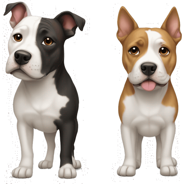 Two Amstaff friends emoji