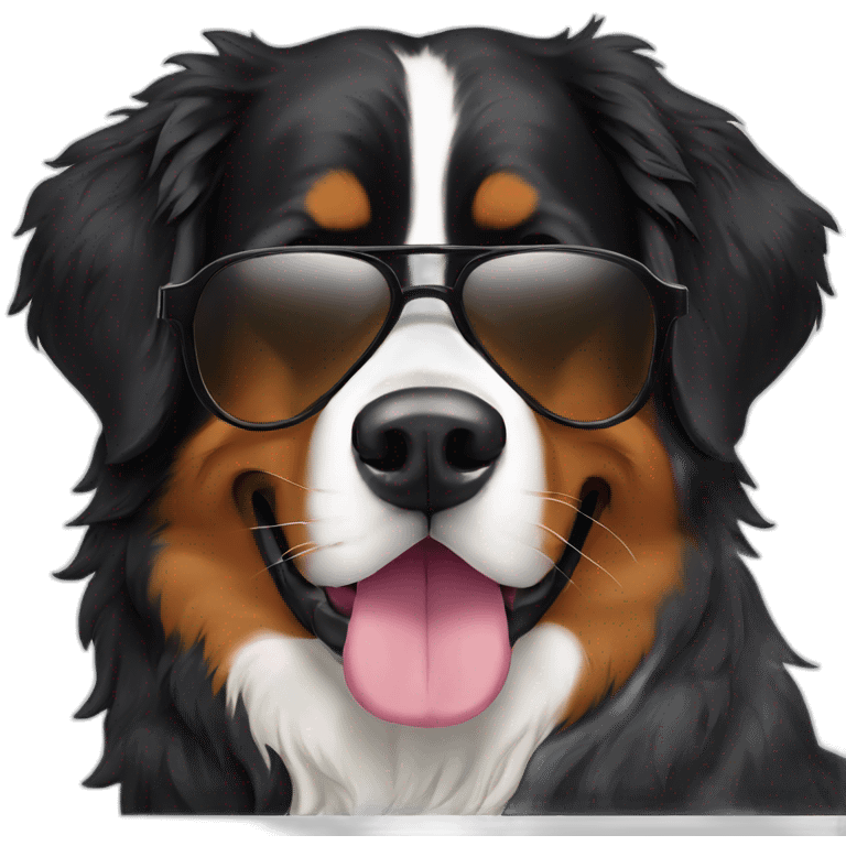 Bernese mountain dog sunglasses emoji