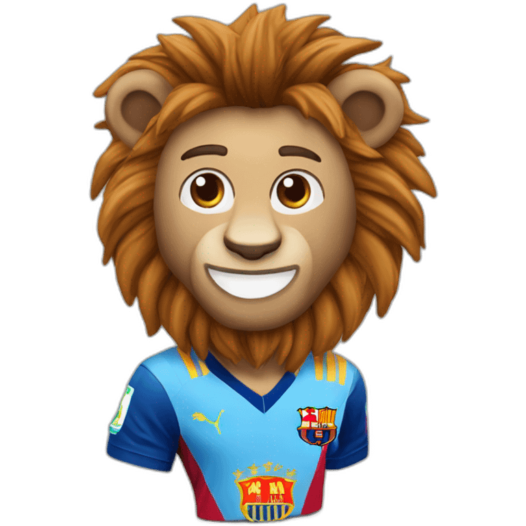 Lionel Messi sur un lion emoji