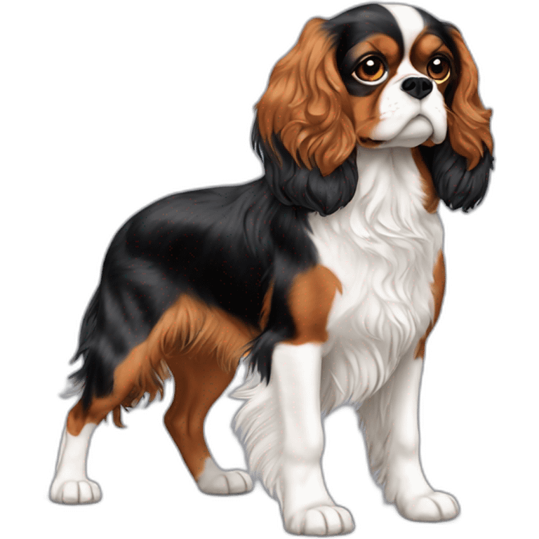 dog Cavalier King Charles Spaniel full height emoji