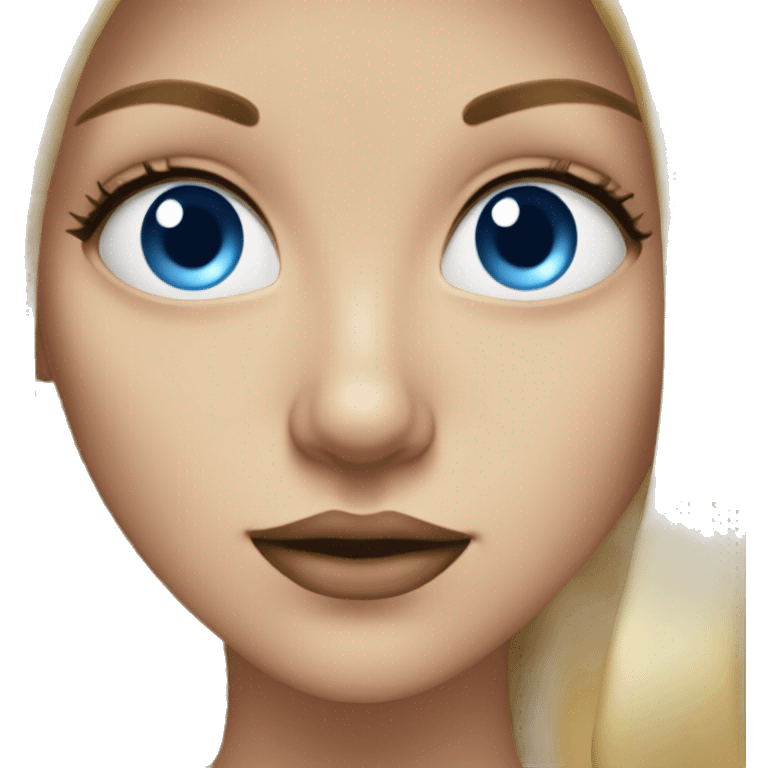 blonde girl portrait Blue eyes  emoji