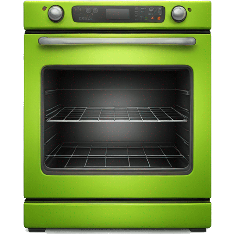 Realistic lime green oven isolated.  emoji