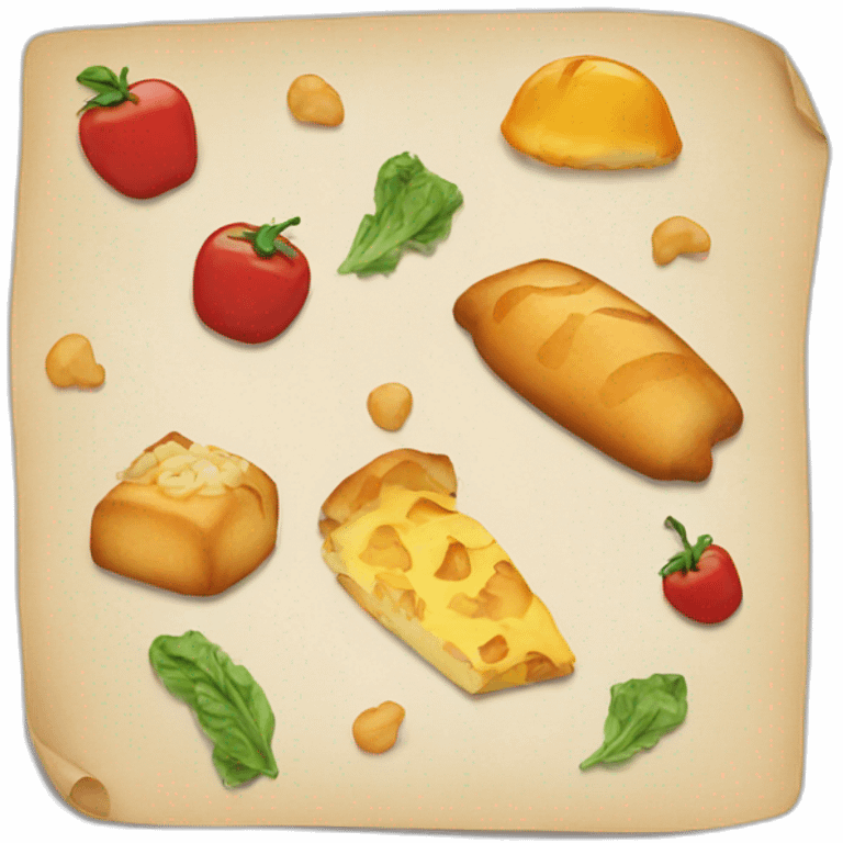 map with food emojis emoji