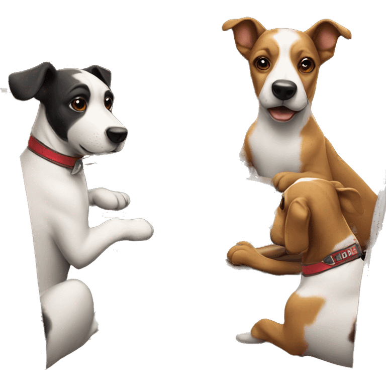 Dogs playing cards at casino emoji