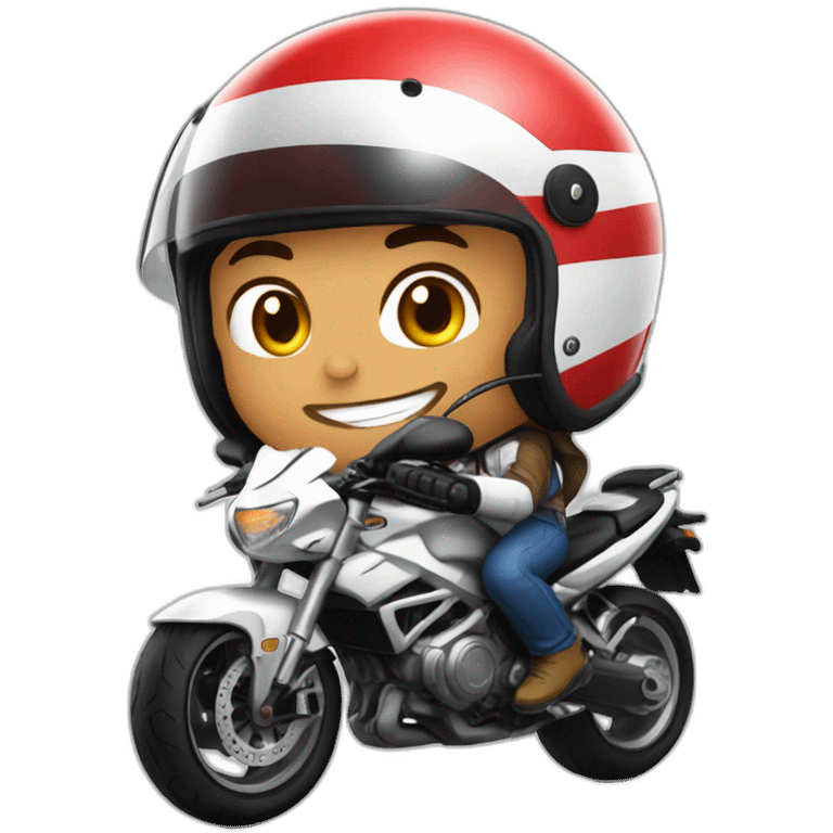 Ronaldo sur une moto emoji