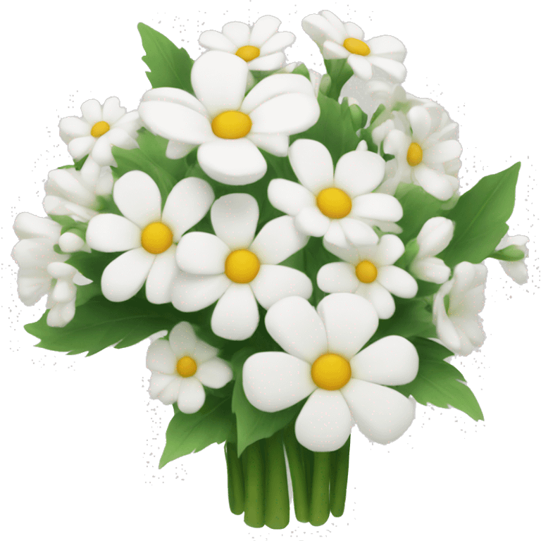 white flower bouquet emoji