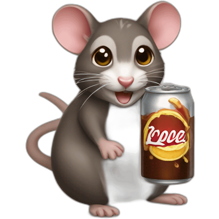 Ratón con cola de gato emoji