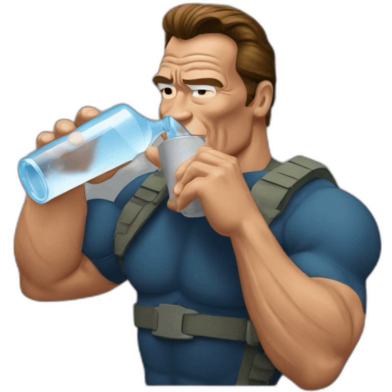 arnold schwarzenegger drinking water emoji