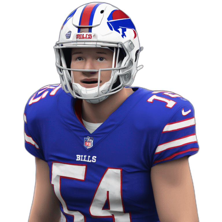 josh allen in a bills jersey emoji