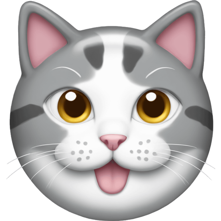 grey-white cat donut emoji