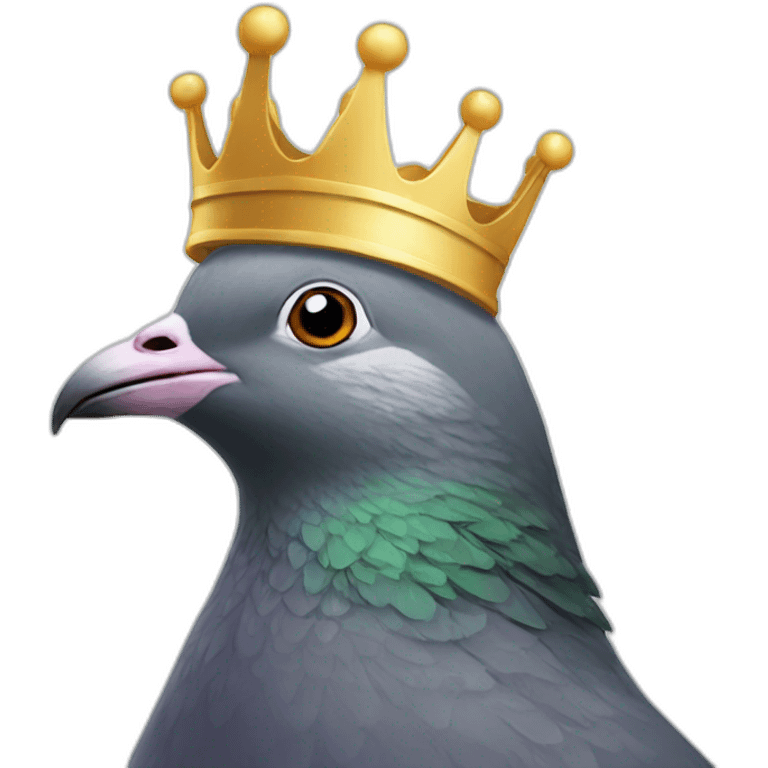 pigeon-crown emoji