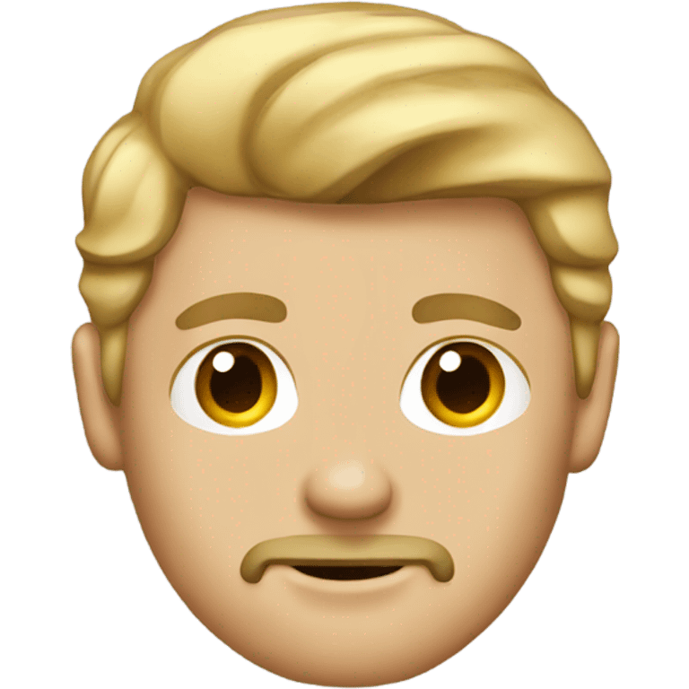 Dirty blonde hair man in coffee mug emoji