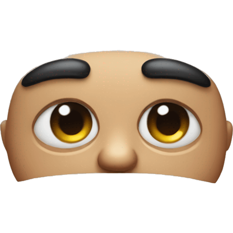 Emoji giving side eye emoji