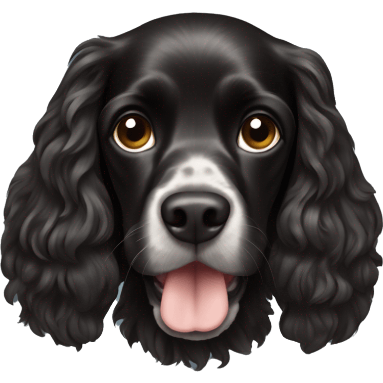 Black cocker spaniel  emoji