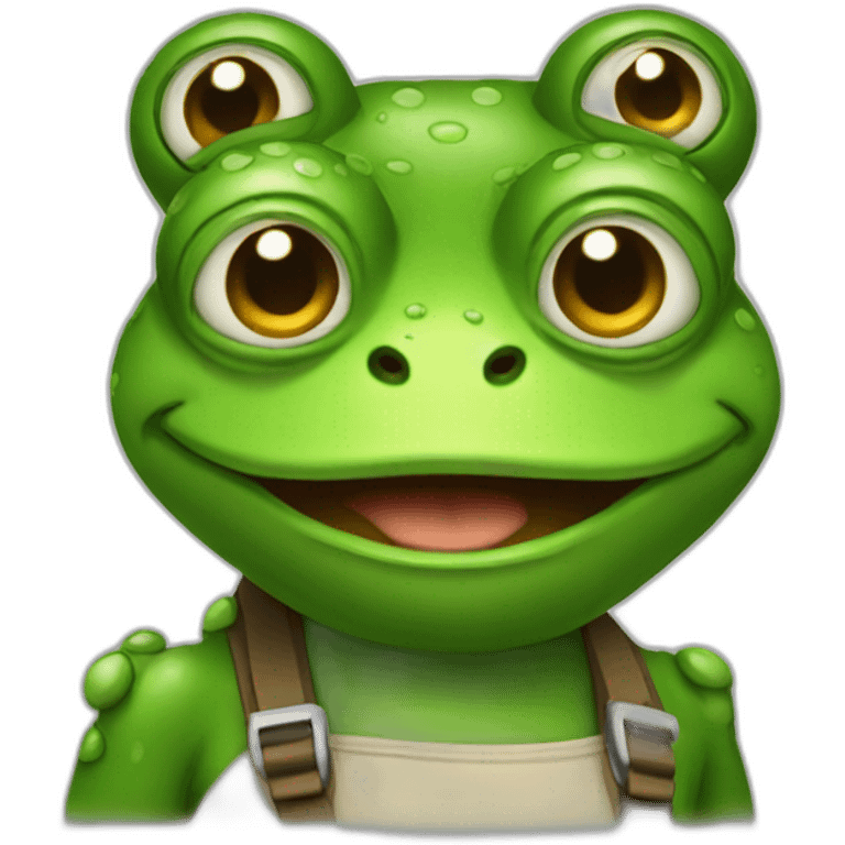 Frog developer emoji