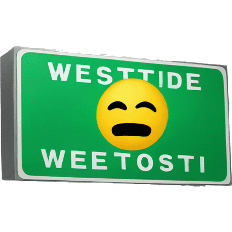 Westside sign pun emoji