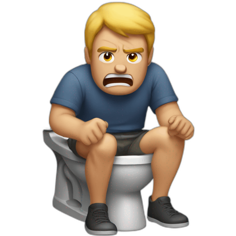 angry man on the toilet  emoji