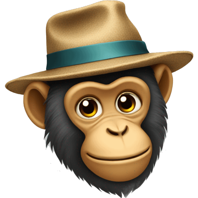 Monkey wearing a hat emoji