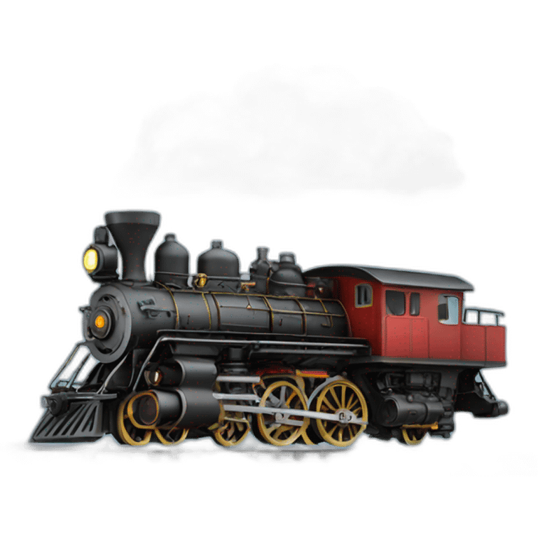 locomotive on a cloud emoji