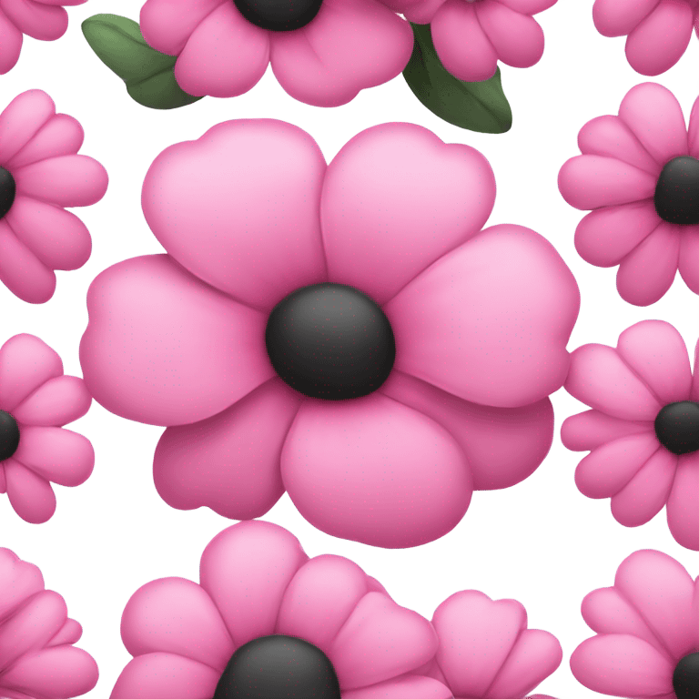 Flower black pink emoji