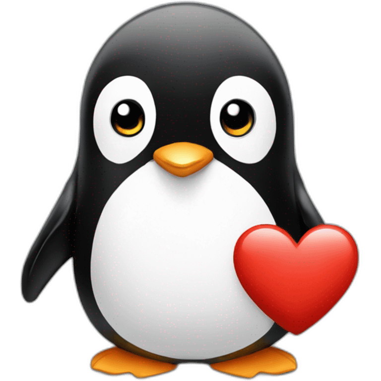 Pinguin-with-heart emoji