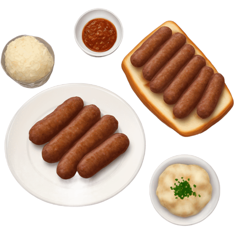 Bosnian national dish called cevapi  emoji