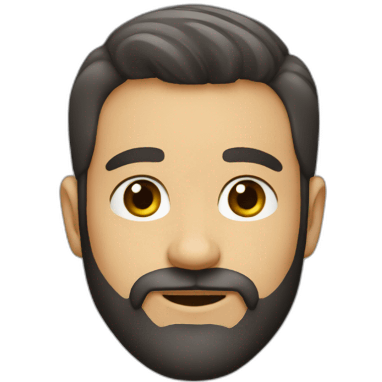 homme jeune très barbu emoji