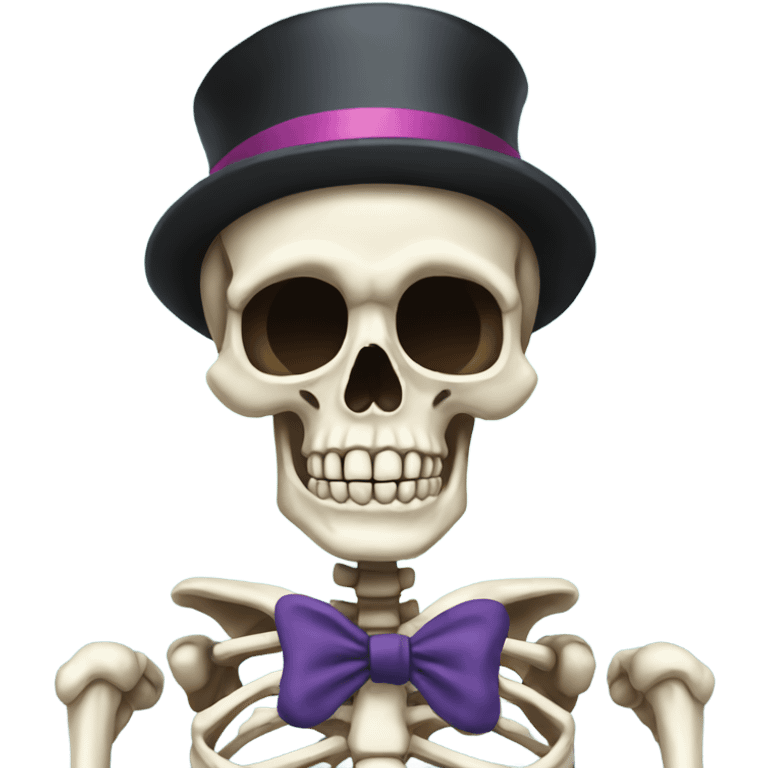 skeleton with bow emoji