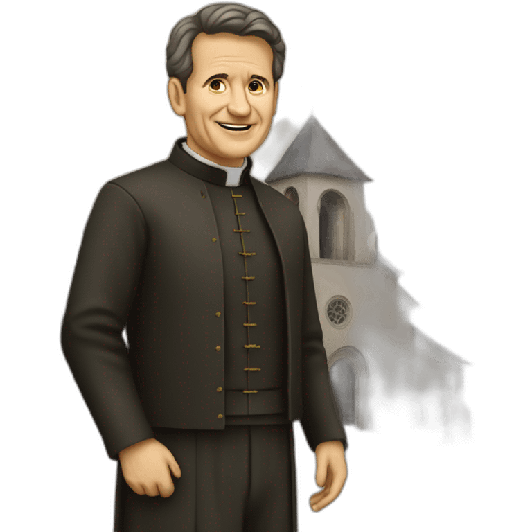 don bosco with a church on his background emoji